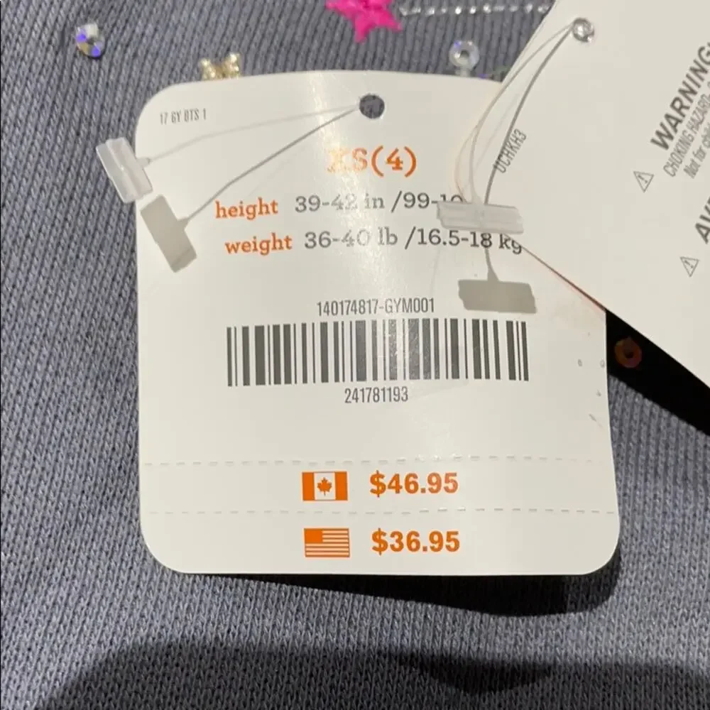 Gymboree 4 grey hi low hemline firework sweatshirt